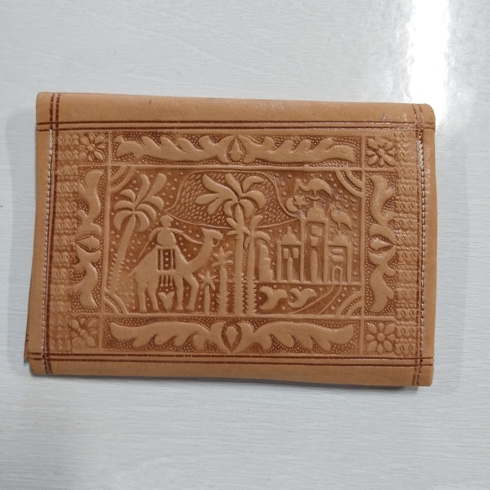 Vintage Moroccan Camel Leather Wallet